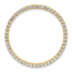 14k 1 1/2 carat Lab Grown Diamond VS+ F+ Complete Circle Chain Slide Pendant - PM-4CC7C537-1911