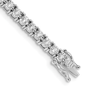 14k White Gold 2 carat Lab Grown Diamond VS/SI+ G+ 7.5 inch Illusion Setting Bracelet