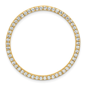 14k 1 carat Lab Grown Diamond VS/SI+ G+ Complete Circle Chain Slide Pendant - PM-8EFE70A0-2842
