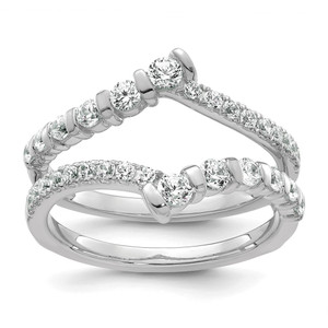 14k White Gold 3/4 carat Lab Grown Diamond VS/SI+ G+ Complete Ring Guard - RM-F43F0167-8110