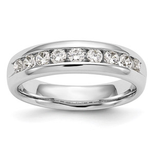 14k White Gold 3/4 carat Lab Grown Diamond VS/SI+ G+ Nine Stone Complete Fashion band - RM-DA8D5589-6961