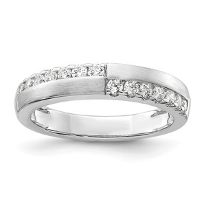 14k White Gold 3/8 carat Lab Grown Diamond VS/SI+ G+ Complete Band - RM-650D394B-3512