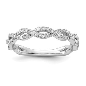14k White Gold 3/8 carat Lab Grown Diamond VS/SI+ G+ Complete Wedding Band - RM-03DC1A4F-5068