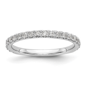 14k White Gold 3/8 carat Lab Grown Diamond VS/SI+ G+ Complete Wedding Band - RM-9591C5A5-4126