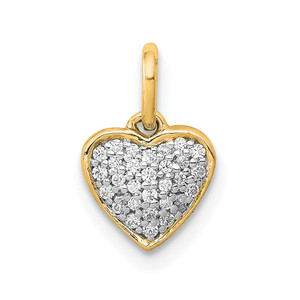 14k 1/10ct. Diamond Heart Pendant - PM-7E64EB2F-8545