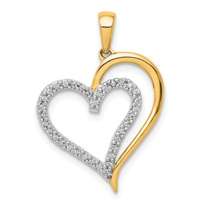 14k 1/10ct. Diamond Heart Pendant - PM-B1F92649-4218