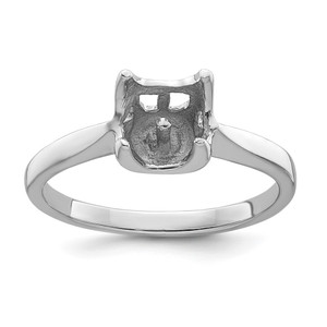 14k White Gold 6mm Pearl Ring Mounting - Y4-0B3101CA-7890