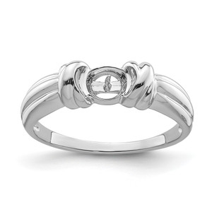 14k White Gold 6mm Pearl Ring Mounting - Y4-9941ACDB-8905