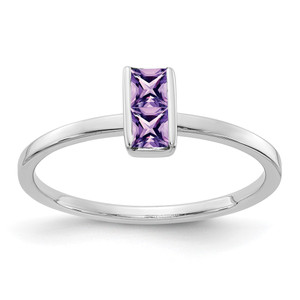 14k White Gold Amethyst Ring - RM-76241BFF-3288