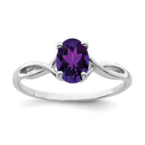14k White Gold Amethyst ring - Y2-7AF039BD-8707