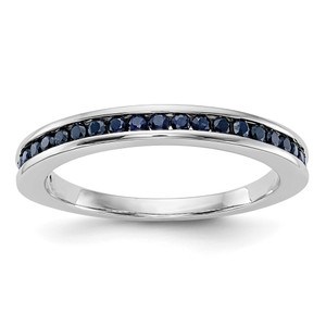 14k White Gold Blue Sapphire Complete Channel Band - RM-EDAD16E5-3349