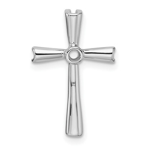 14k White Gold Cross Chain Slide Mounting