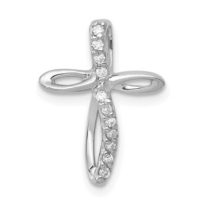 14k White Gold Cross Mounting