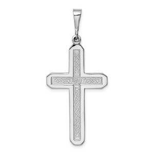 14k White Gold Cross Pendant - CH-F1280071-7825