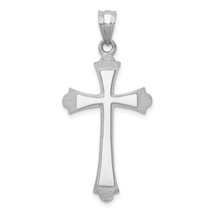 14k White Gold Cross Pendant - D8-65DFE65E-5612