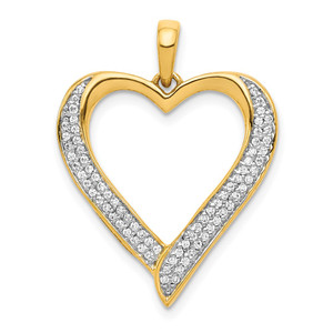 14k 1/4ct. Diamond Heart Pendant - PM-FB975A00-5261