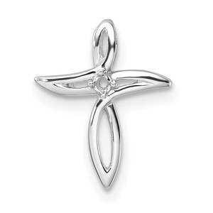 14k White Gold Cross Pendant Mounting - PM-93B7CA3A-3097