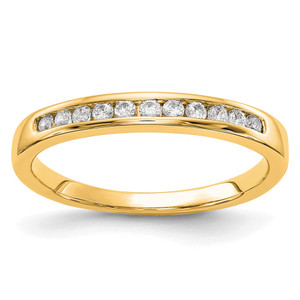 14k 1/5 carat Lab Grown Diamond VS/SI+ G+ Complete Channel Set Band