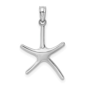 14K White Gold Dancing Starfish Charm