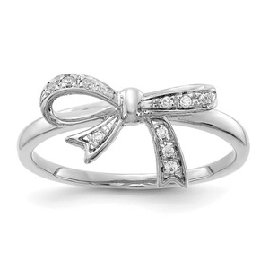 14k White Gold Diamond Bow Ring - RM-AF7E32C0-1698