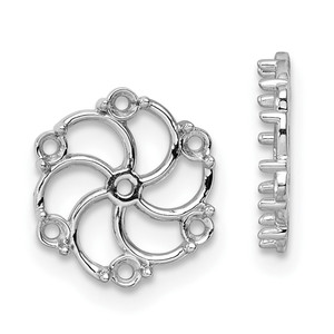 14k White Gold Diamond Earring Jacket Mountings - XJ-242E798A-5783