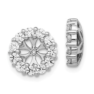 14k White Gold Diamond Earring Jackets - EJ-5E46669E-9457