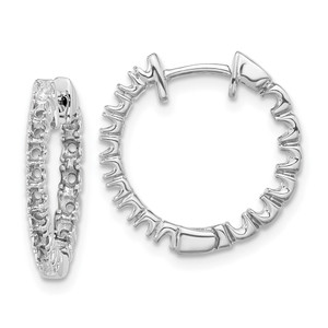 14k White Gold Diamond Hinged Hoop Earring Mountings - XE-0C865AB8-8265