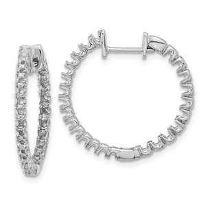 14k White Gold Diamond Hinged Hoop Earring Mountings - XE-ABEC0ACB-8423