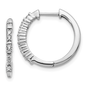 14k White Gold Diamond Hinged Hoop Earrings - EM-AA861663-8335