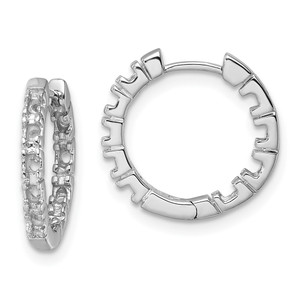 14k White Gold Diamond Hinged Hoop Mountings