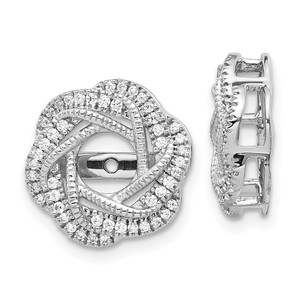 14k White Gold Diamond Jacket Earrings - EJ-0FEEFDF1-5338