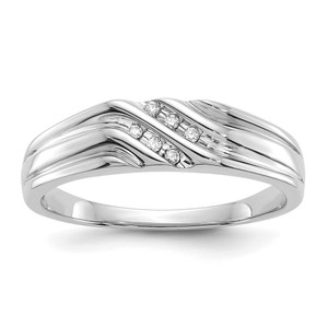 14k White Gold Diamond Mens Ring - RM-53112D6B-2831