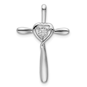 14k White Gold Diamond Slide Pendant