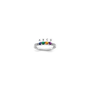 14K White gold Family Jewelry Diamond Semi-Set Ring - XM-80E30F6B-9845