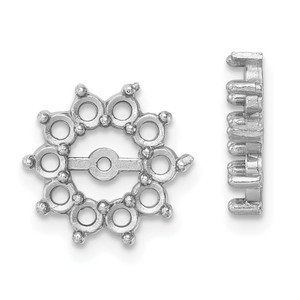 14k White Gold Fancy Diamond Earring Jacket Mountings - XJ-65A13B79-3908