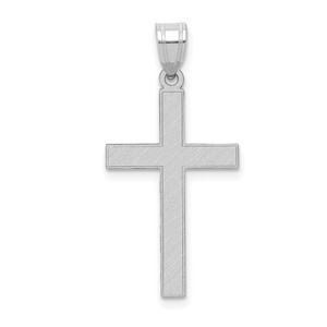 14k White Gold Florentine Satin Latin Cross Pendant - XW-05C469F7-8088