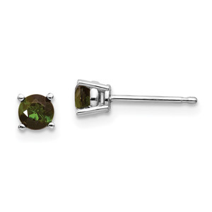 14k White Gold Green Tourmaline Earrings - XE-20050125-8857