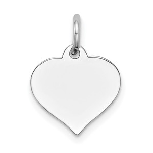 14K White Gold Heart Disc Charm - XW-2EADB106-2993