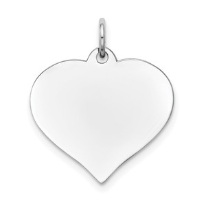 14K White Gold Heart Disc Charm - XW-A35BAC47-6424