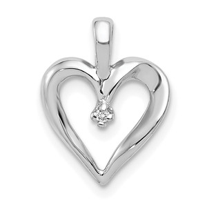 14k White Gold Heart Mtg