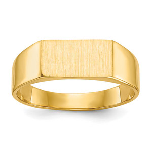 14k 10.5x5.5mm Closed Back Signet Ring