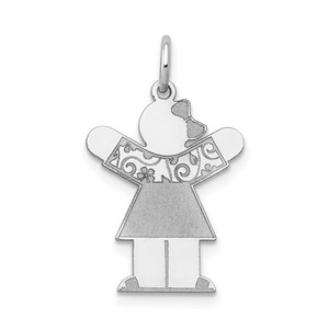 14k White Gold Kid Charm - XK-16661A6E-3137