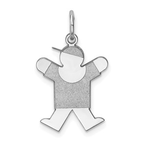 14k White Gold Kid Charm - XK-1DC7B741-2647