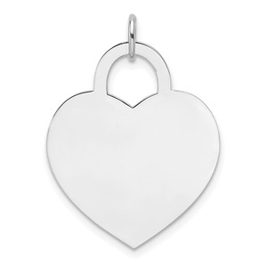 14k White Gold Large Engravable Heart - XW-FA7A1BA7-9367