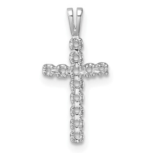 14k White Gold Latin Cross Pendant Mounting - PM-282BAA94-8971