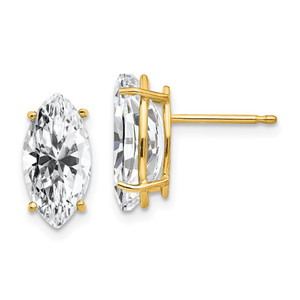 14k 10x5mm Marquise Cubic Zirconia earring