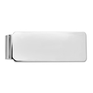 14K White Gold Men's Polished Money Clip