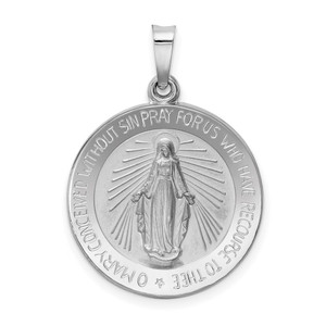 14k White Gold Miraculous Medal - XR-F9498339-1810