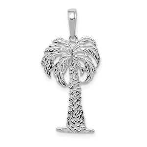 14K White Gold Palm Tree Pendant - K2-AAC96216-2683