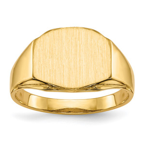 14k 11.5x8.5mm Open Back Signet Ring